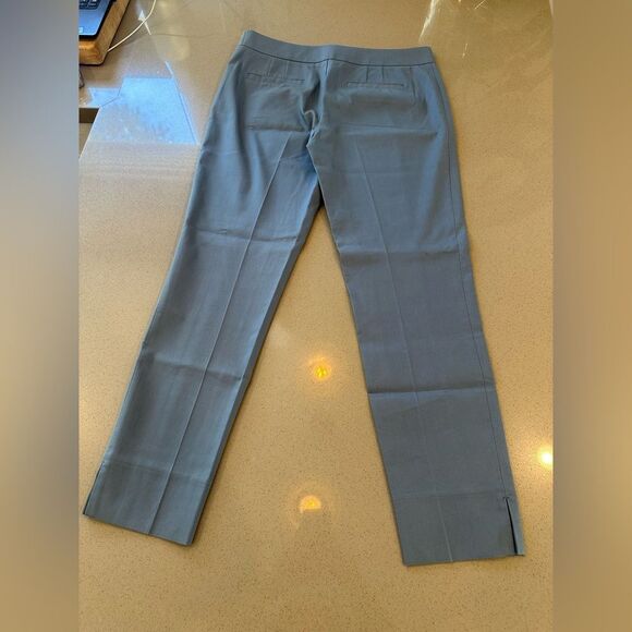 Tory Burch Women's Blue Slit Hem Cotton Blend Pants size 4 - Picture 3 of 15